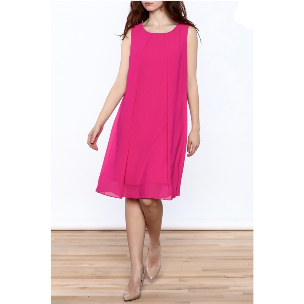 Charlie B Pink Chiffon Dress Size XL - Picture 1 of 13